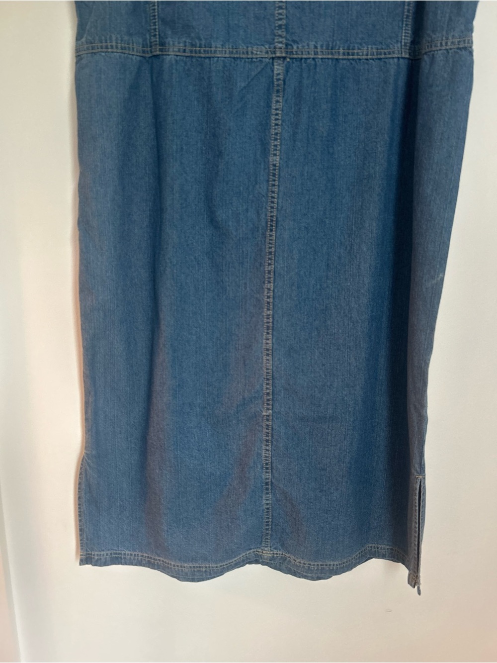 Quacker Factory Denim Sleeveless Button Front Dress with Changeable Pocket NWT - Picture 11 of 13